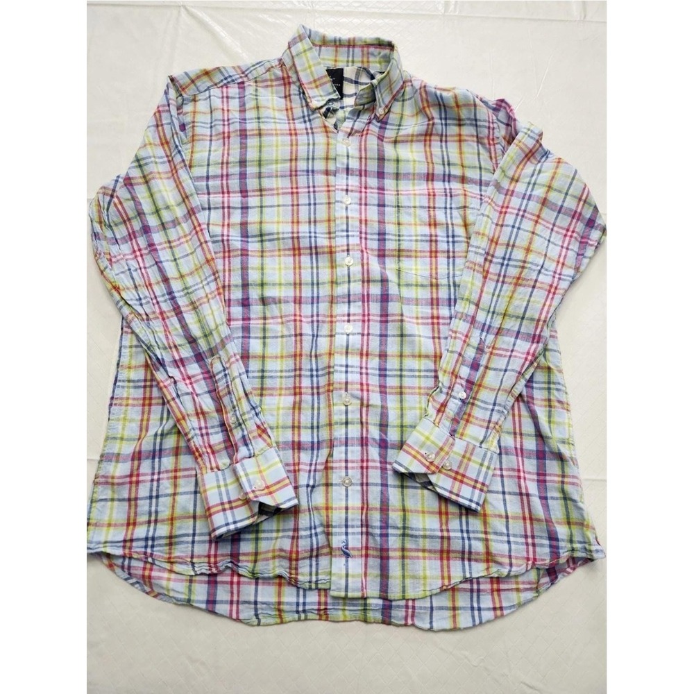 TailorByrd Shirt Mens Large Plaid Button Down Long Sleeve Casual Multicolor